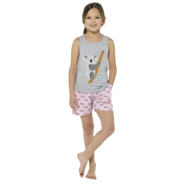 Girls Pyjamas Kids Cotton Short Sleeve Summer Pyjama Set PJs