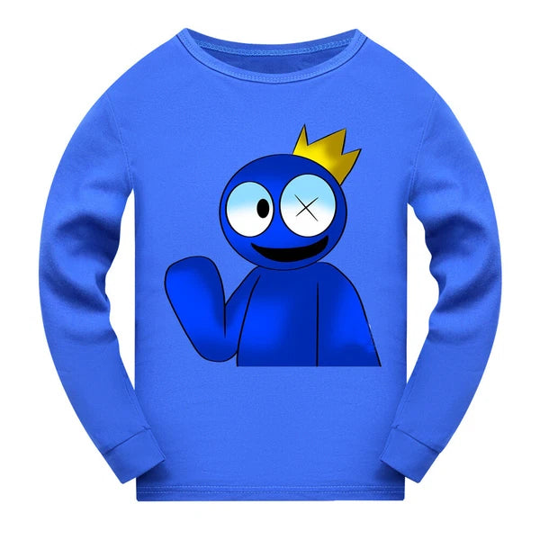 Popular Children's Rainbow Friends Pajama Top+Pants Pajama PJ Set Gift